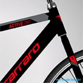 Resim Carraro Active 280 28 Jant 21 Vites Şehir Bisikleti Mat Siyah-Koyu Gri/yeşil 