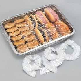 Resim 100 adet Büyük Şeffaf Tek Kullanımlık Plastik Sarma Kapakları - Atıştırmalıklar, Meyveler, Sebzeler ve Ekmek için Gıda Güvenli Polipropilen Malzeme - Ev veya Restoran Kullanımı için Çok Yönlü Depolama, Gıda Depolama Organizatörü | Şeffaf Tasarım | Dayanıklı Plastik 