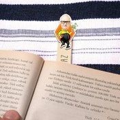 Resim Diyet Yapan Baba Karikatürlü Çubuk Kitap Ayracı 