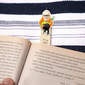 Resim Diyet Yapan Baba Karikatürlü Çubuk Kitap Ayracı 