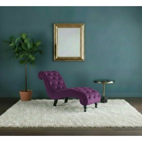 Resim Ebrar Home Design Lüks Kadife Kapitoni Uzanma Koltuğu - Modern Josephine Köşe Koltuk 