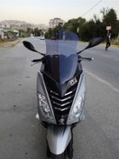 Resim Motocam Peugeot Citystar 200 Siperlik Ön Cam 2017 2018 Model 56cm Açıkfüme Renkli 4mm Uzun Cam 