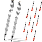 Resim Explosion1 2 Paket Tungsten Karbür Scriber Mıknatıslı Ekstra 10 Yedek Işaretleme Ucu Metal Gravür Kalem (Yurt Dışından) 