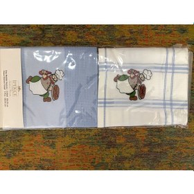 Resim İpekçe Pike Mutfak Havlusu 2 Adet Mavi 