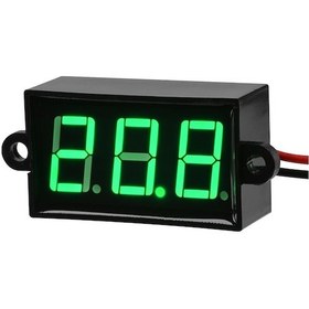 Resim 0.56'' 0-100V 3 Kablolu Dc Yeşil Voltmetre 