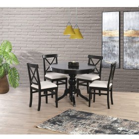 Resim Siyah 100 100+30 Fiskos Açılır Lake Masa Siyah 