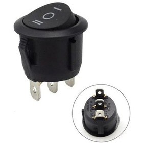 Resim Ic 134 Yuvarlak Işıksız Anahtar On Off On 3P 19 MM Çap 