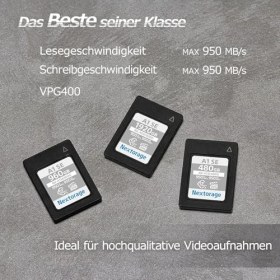 Resim Nextorage Cfexpress Tip A Kart 960 Gb, VPG200 Japon Hafıza Kartı Veri Depolama Cf Express Tip A Kart, Sony/fujifilm Için Kamera Aksesuarları, A1SE NX-A1SE960G 