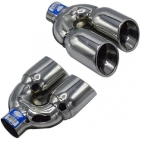 Resim Universal Krom Egzoz Ucu Çiftli Açılı Çıkış 90×110 800-028 