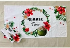 Resim Asyabayrak, Baskılı Plaj Havlusu KOD:10, BEYAZ, PLAJHAVLUSU10 