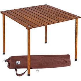 Resim Bag The Joy 70x70x55 CM Ahşap Katlanır Rulo Kahverengi Kamp ve Piknik Masası 