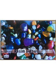 Resim Resim Defteri 15 Yaprak Orta Boy Spiralli Telli 25x35 