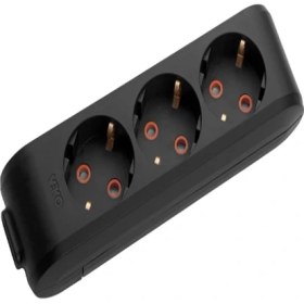 Resim Viko Siyah Üçlü Topraklı Klemensli 