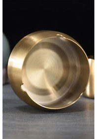 Resim 50 Adet Çelik Gold 8cm Kafe Restaurant Lokanta Yuvarlak Kül Tablası Küllük Mt173 