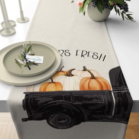 Resim Evmila Sonbahar Desenli Runner Modeli - 40x140 cm 