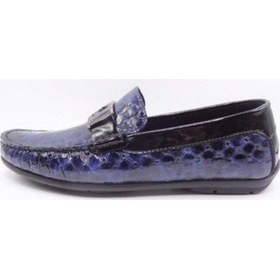 Resim King Shoes Yazlık Rugan Erkek Ayakkabı 4013 Lacivert 