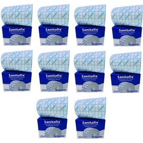 Resim Sanitafix Esnek Sabitleme Bandı Fix Flaster Bant 10 M x 10 CM 10 Adet 