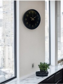 Resim 36 Cm Siyah Asil Duvar Saati Çok Renkli 