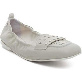 Resim 34362 Bej Hakiki Deri Kadın Loafer Ayakkabı Bej 