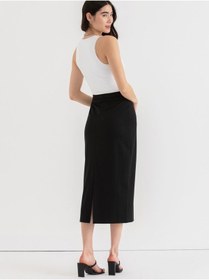 Resim CNG MODA Yırtmaçlı Etek Büyük Beden Spor Kesim 