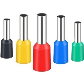 Resim 1000 Adet / Paket Tüp Tipi Soğuk Preslenmiş Terminal Sv Rv Bakır Terminal Kafası, Rastgele Renk Teslimatı, Model: E1518 