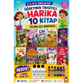 Resim Timaş Çocuk Timaş 2,3. ve 4.sınıflar Için Öğretmen Tavsiyeli Harika 10 Kitap -2 (Slime Set Hediyeli) 