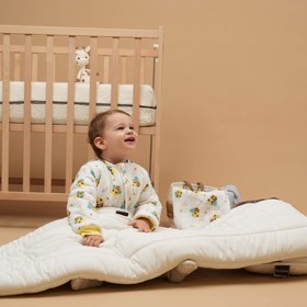 Resim Silkworm Life %100 İpek Saten Dış, Organik Yün Dolgulu Bebek Yorganı - 150x100 cm, Çıkarılabilir Kılıf - Bej 