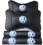 Resim Volkswagen Siyah Papyon Deri Boyun Yastığı Ve Deri Kemer Konforu 
