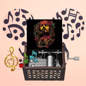Resim 1 adet Disney Karayip Korsanları Kaptan Jack Sparrow El Kolu ile Çalıştırılan Müzik Kutusu - Vintage Masif Ahşap Rüzgar Mekanizmalı, Sevimli Çizgi Film Desenleri, Romantik Ev Dekoru Hediyesi Doğum Günleri, Sevgililer Günü, Tatiller için Denizcilik Temalı Tasarım, Detaylı Oymalar 