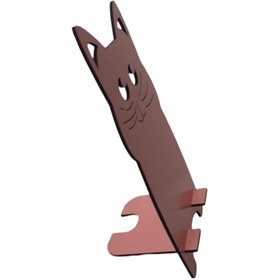 Resim Be Cat Sevimli Kedi Cep Telefonu Tutucu & Telefon Standı Sevimli Kedi Model Ahşap Telefon Sabitleyici 