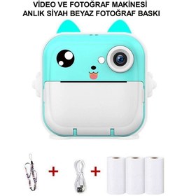 Resim whitetech Dijital Fotoğraf Makinesi Hd Mini Çocuk Kamerası Termal Yazıcı Baskı Anında Fotoğraf Sd Kart Giriş 