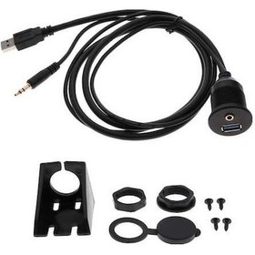 Resim Ganzhoushop Uzatma Usb3.0 Suntek Montaj Mm Kablosu Gömme Aux Araç Am/af 3.5 So 