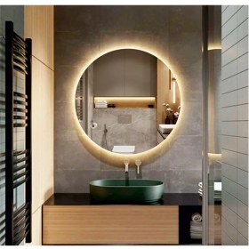 Resim Global Led Mirror 60 cm Yuvarlak Ledli Ayna Banyo Aynası Dekoratif Ayna Boy Ayna Salon Duvar Ayna 