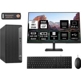 Resim Hp Pro Tower 400 G9 Intel Core I7 12700 48GB 512GB SSD 21.5" Fhd Monitör 6U3M9EA W11H Masaüstü Bilgisayar & Per4 USB Bellek 6U3M9EAMNT392 