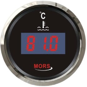 Resim Mors Dijital Hararet Göstergesi 12-24 Volt Siyah 