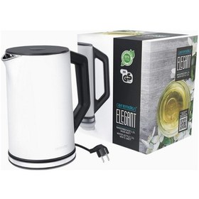 Resim Arendo Elegant Paslanmaz Çelik Su Isıtıcısı, 1,5 L, 2200w, 5 Kademeli 40-100 C Sıcaklık Ayarı Su Isıtıcılar Beyaz 