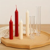 Resim 1 adet Vintage Kilise Esintili Aromaterapi Mum Kalıp Seti - Uzun Çubuk Mumlar için 2.2cm Çaplı Akrilik Silindir, Şeffaf - Kendin Yap Kokulu Mum Yapımı & Bayram Hediyeleri için İdeal 