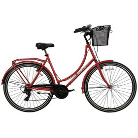 Resim Bisan Paradise Şehir Bisikleti 54 Cm V 28 Jant 1 Vites Kırmızı Gri Mavi 