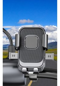Resim Scooter Motosiklet Bisiklet Telefon Tutucu Gidon Bağlantılı 