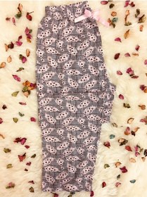 Resim Cepsiz Viskon Yazlık Kadın Pijama Altı Gri 