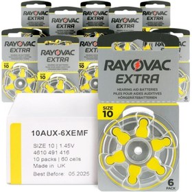 Resim Rayovac Extra 10 Numara Işitme Cihazı Pili 6x10 (60 Adet) 