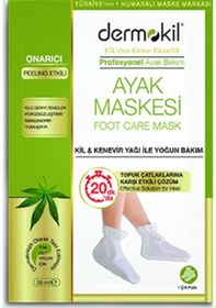 Resim Dermokil Kil ve Kenevir Yağlı Peeling Etkili Ayak Maskesi 35 Ml 