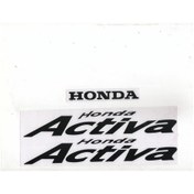 Resim Sticker Seti Siyah Actıva 100 Yazısı 