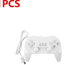 Resim 1 Adet-2-1 Adet 8 Düğme Yumuşak Kablolu Gamepad Nintendo Wii Klasik Kablolu Denetleyici Nintendo Wii Joypad Uzaktan Kumanda Oyun Joystick 
