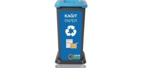 Resim 70 Lt Mavi Plastik Sıfır Atık Kutusu | Geri Dönüşüm Kutusui | Hey Çelik (Sk-70) 