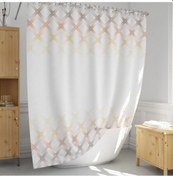 Resim Evdy Duş Perdesi 4644 Model Çift Kanat 2X 100X200Cm Çok Renkli 