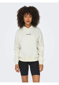 Resim Only Onlcassie Kadın Sweatshirt Ekru 
