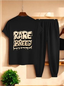 Resim Unisex Rare Breed Baskılı Eşofman Takımı Siyah 