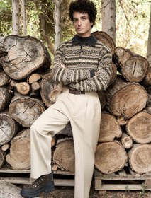 Resim Kışlık Triko Kazak Polo Yaka Düğme Detaylı 