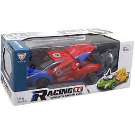 Resim Uzaktan Kumandalı Kapıları Açılan Yarış Arabası 30 Cm Renkli 